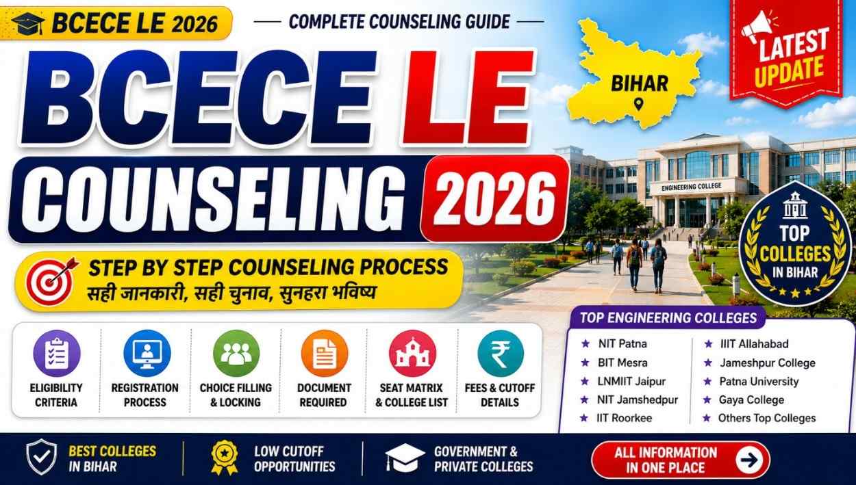 BCECE Counselling 2026: Registration, Choice Filling, Seat Allotment Complete Guide