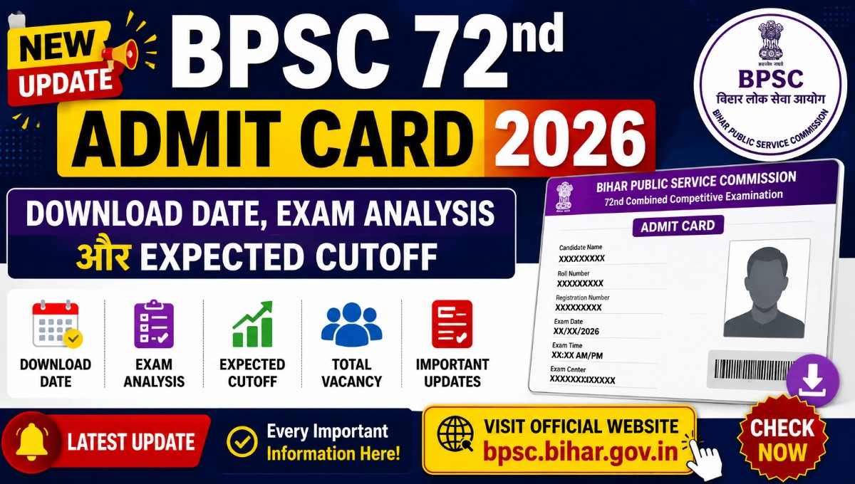 BPSC 72nd Admit Card 2026: Download Date, Exam Analysis और Expected Cutoff